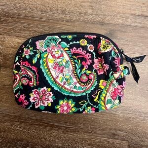 Vera Bradley Black Paisley Cosmetic Bag